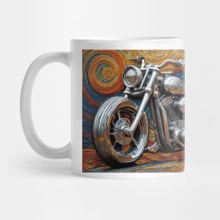 Metal Artistic Motorcycle - Van Gogh Style Mug